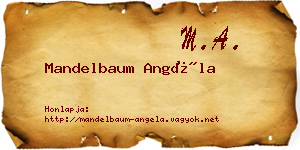 Mandelbaum Angéla névjegykártya